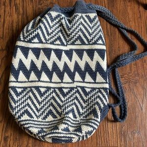 Vintage LL Bean Navajo Cotton Drawstring Backpack